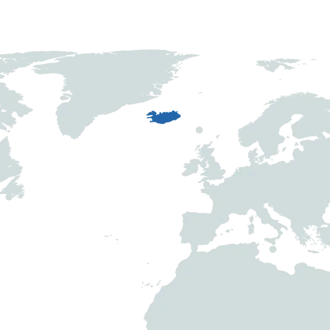 Iceland world map