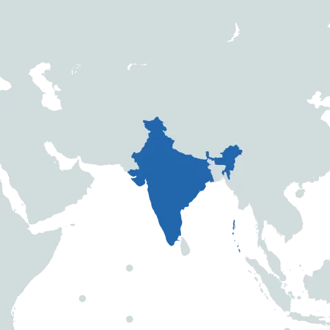 India world map