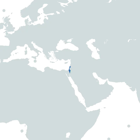 Israel world map
