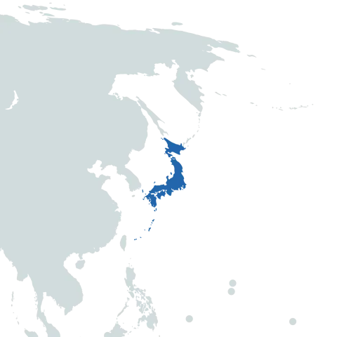 Japan world map
