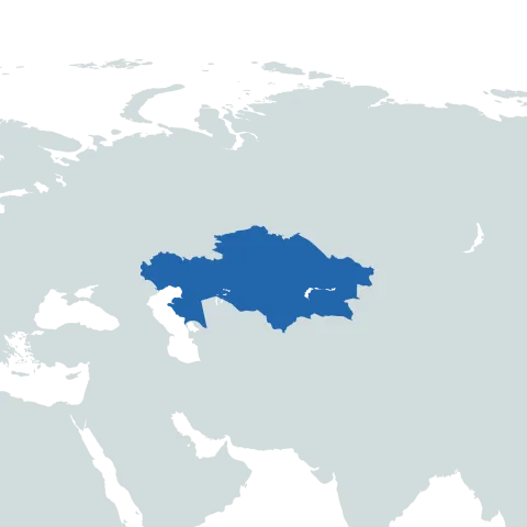 Kazakhstan world map