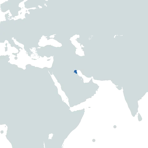 Kuwait world map