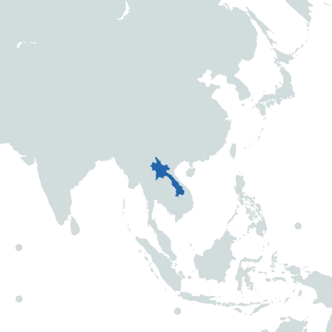 Laos world map