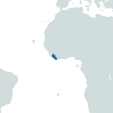 Liberia world map