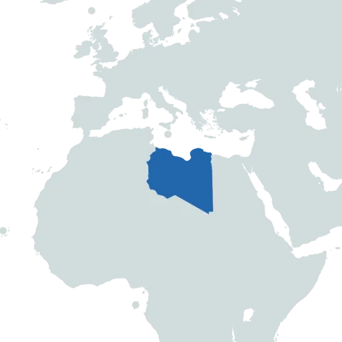 Libya world map