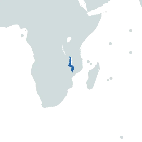 Malawi world map