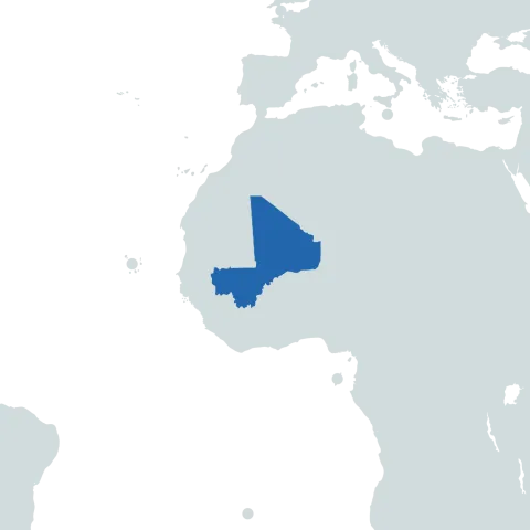 Mali world map