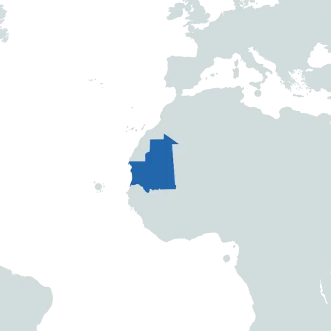 Mauritania world map