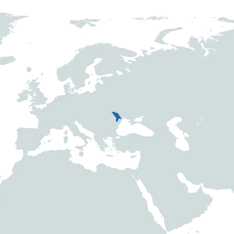Moldova world map