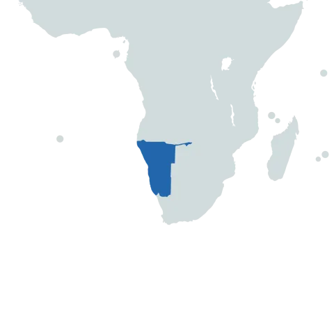 Namibia world map