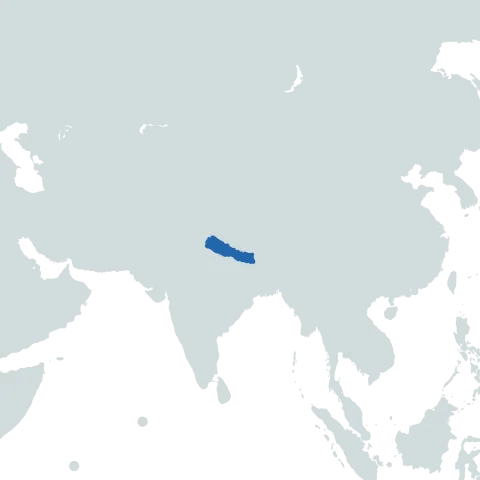 Nepal world map