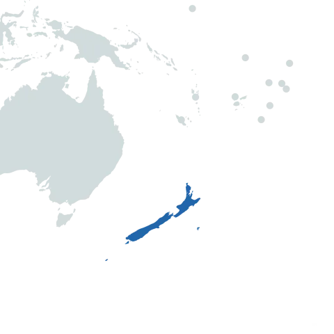 New Zealand world map