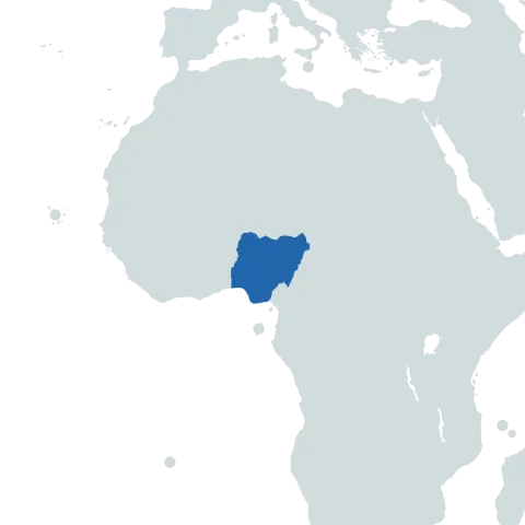 Nigeria world map