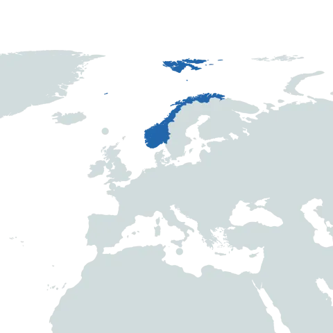 Norway world map