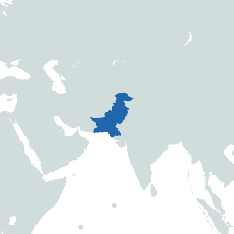 Pakistan world map