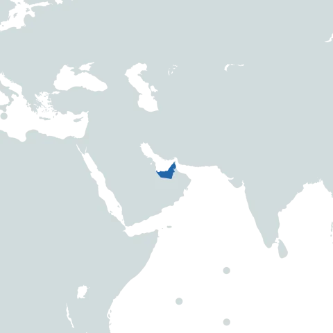UAE world map