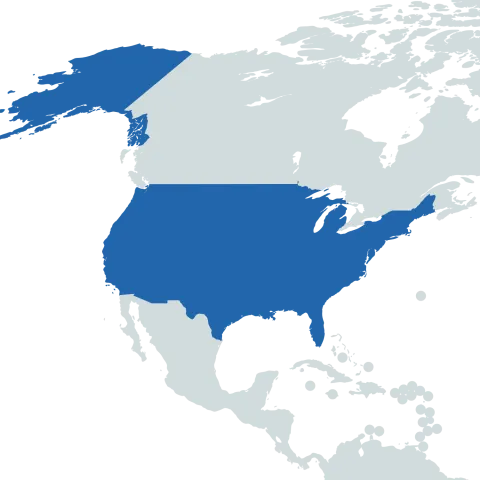 USA world map