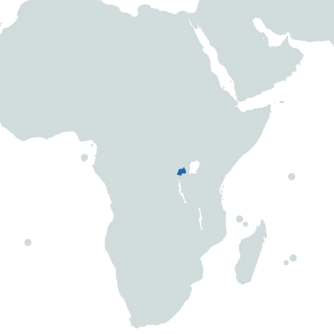 Rwanda world map