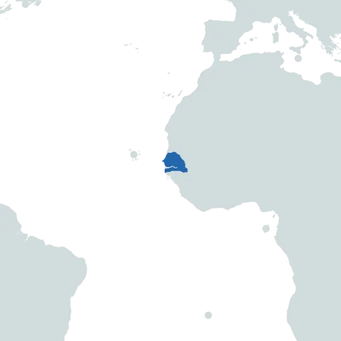 Senegal world map