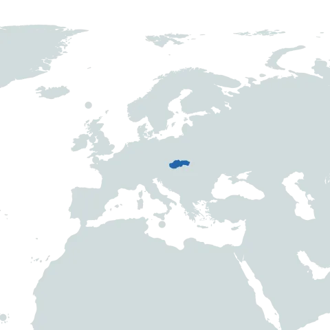 Slovakia world map