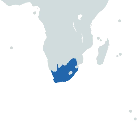 South Africa world map