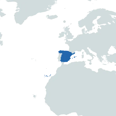 Spain world map