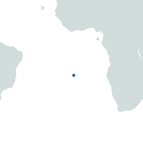 St Helena world map