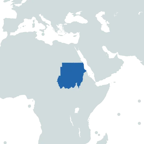Sudan world map