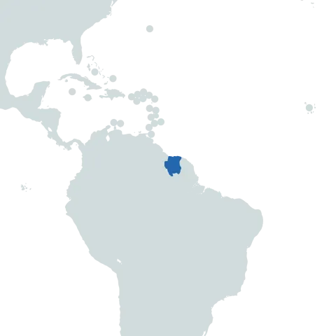 Suriname world map