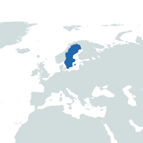 Sweden world map