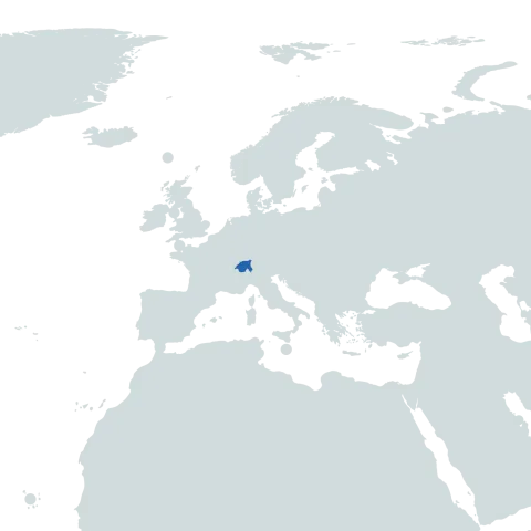 Switzerland world map