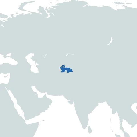 Tajikistan world map
