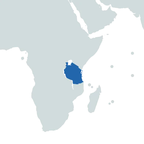 Tanzania world map