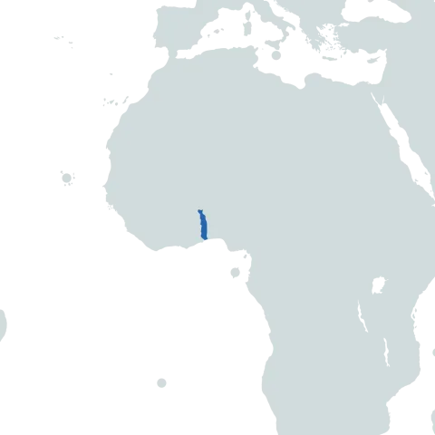 Togo world map