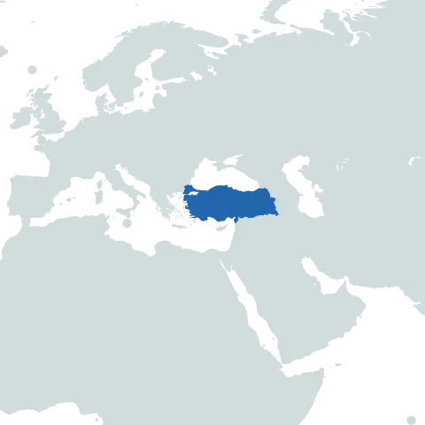Turkey world map