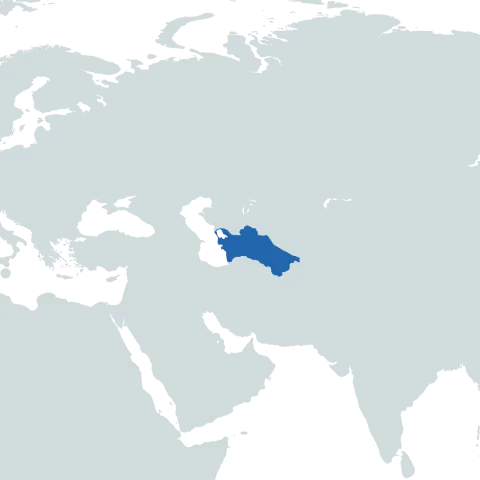 Turkmenistan world map