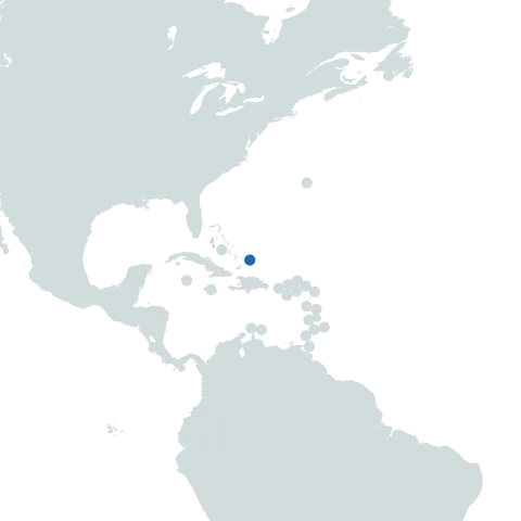 Turks &amp; Caicos Islands world map