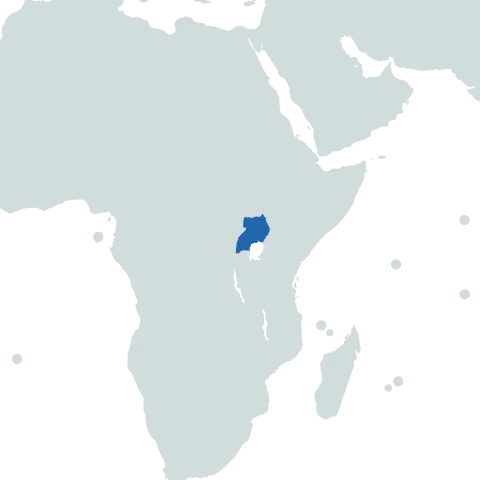 Uganda world map