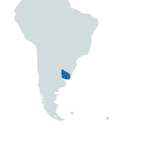 Uruguay world map