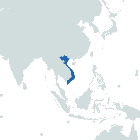 Vietnam world map