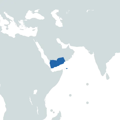 Yemen world map