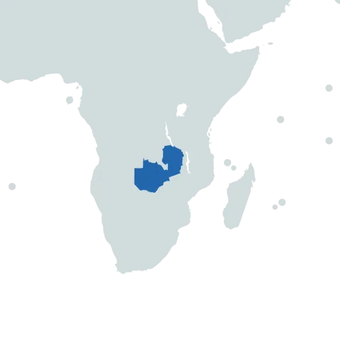 Zambia world map
