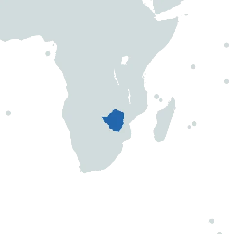 Zimbabwe world map